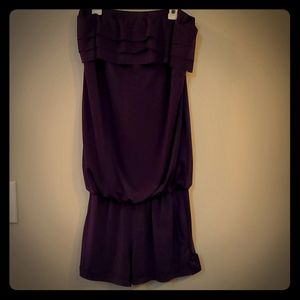 Purple strap/sleeveless romper